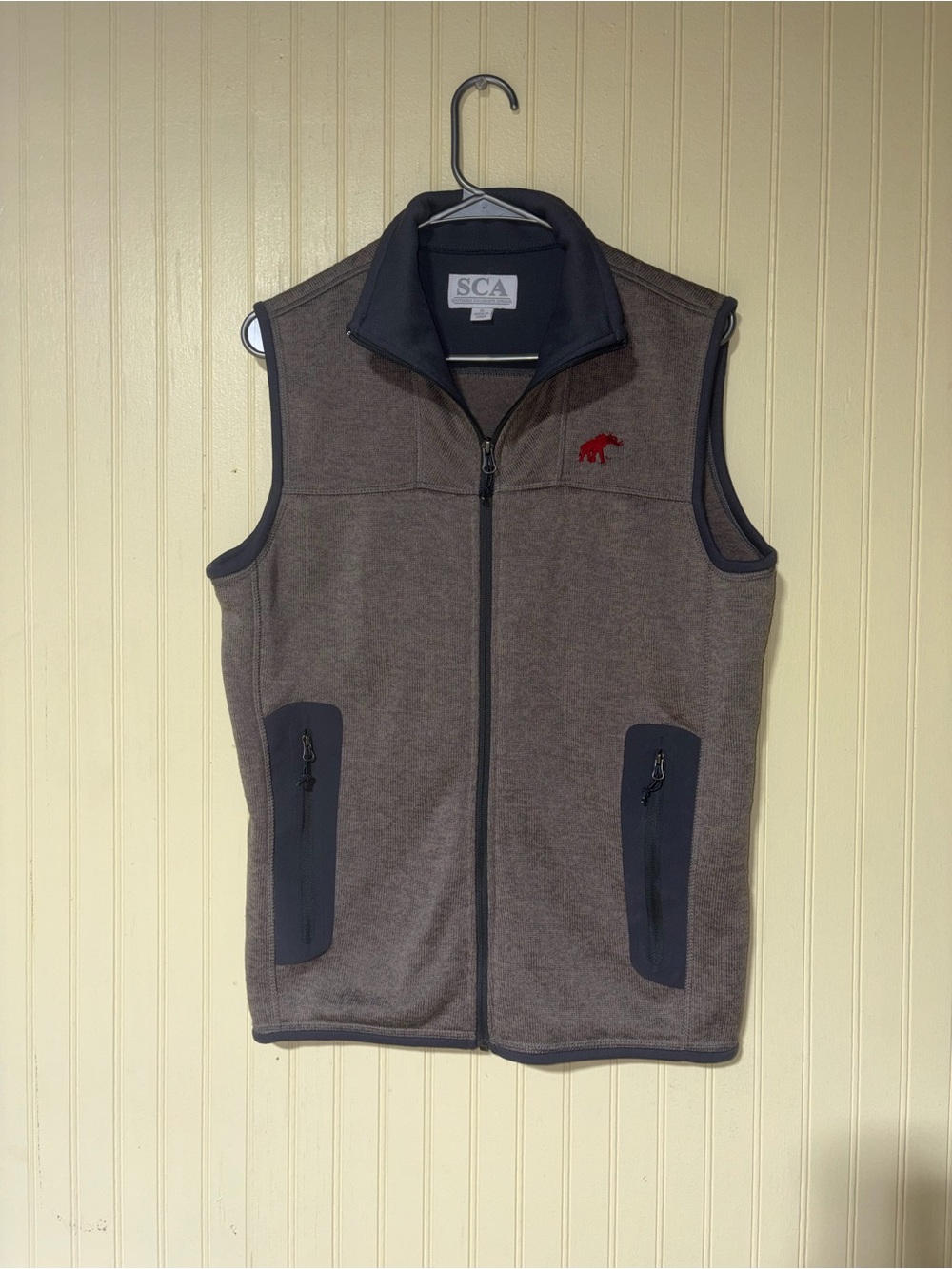 Men's Alabama Gray Fleece Vest - Small